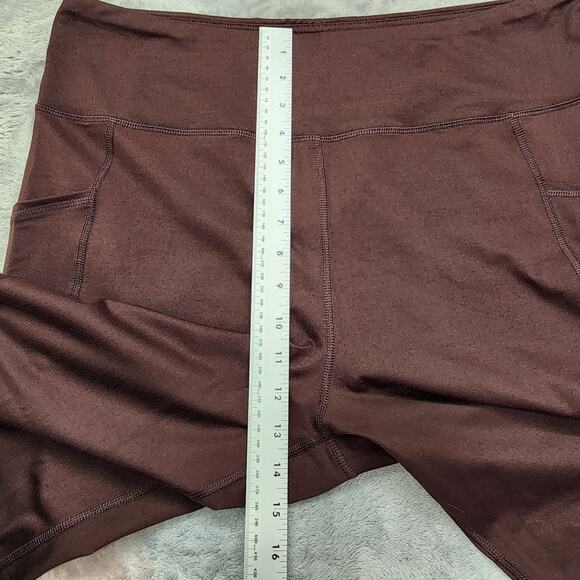 Maurices Leggings Womens XXL Burgundy Super High Rise Luxe Contour Pocket Yoga - Picture 6 of 9